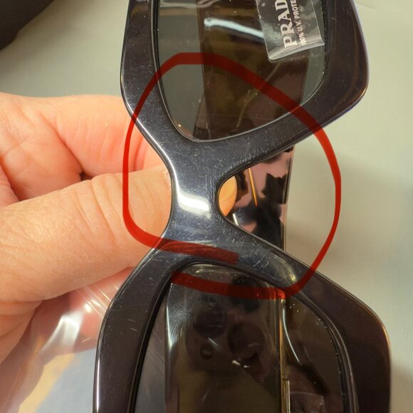 Prada SPR 15Y Sunglasses 1AB-5S0 Black Pink Havana Gray Lenses 51mm 21 140 READ - Picture 14 of 14
